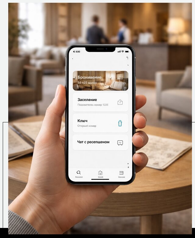 Мобильное приложение для гостей отеля в Троицке, управление сервисом